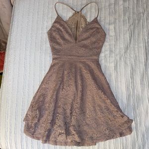 Windsor Nude Fit and Flare Lace Dress